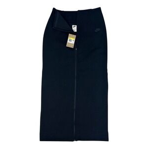 Nike Maxi Skirt Womens S Black New Tech Fleece Zip Front HJ0918-010